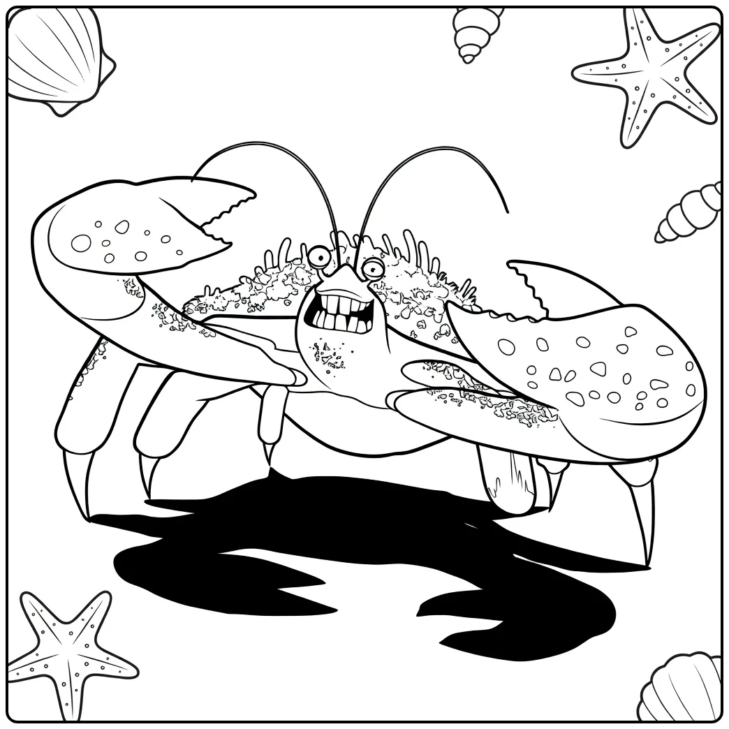 Tamatoa Attacking Crab Lunges Forward coloring page