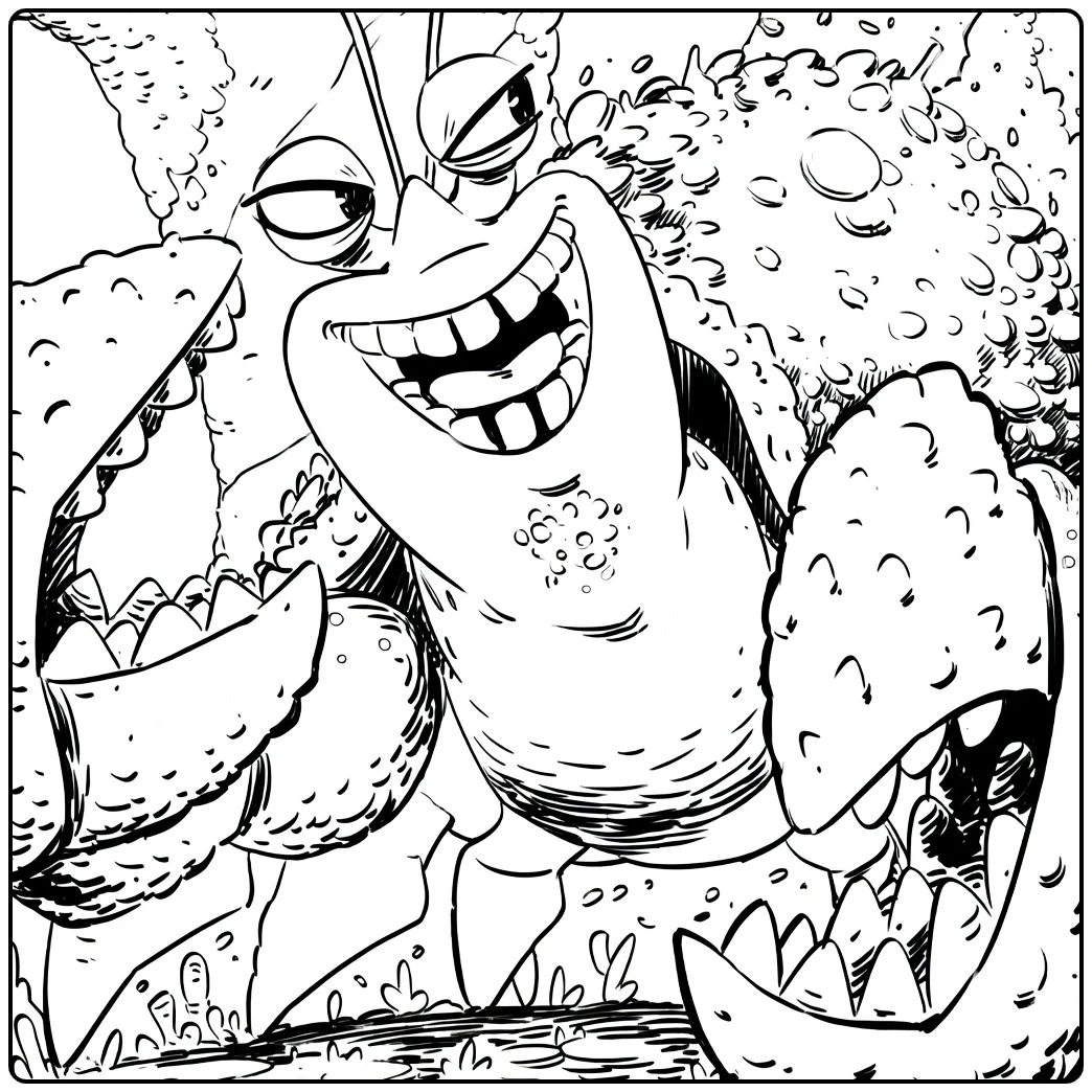 Tamatoa Triumphant Purple Crab coloring page