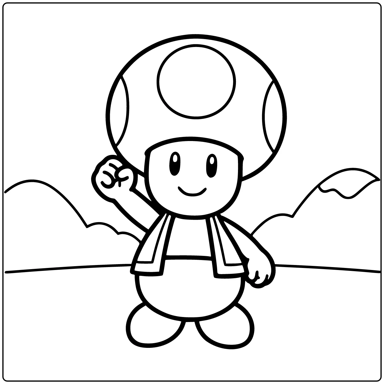 Tough Toad in a Classic Vest coloring page