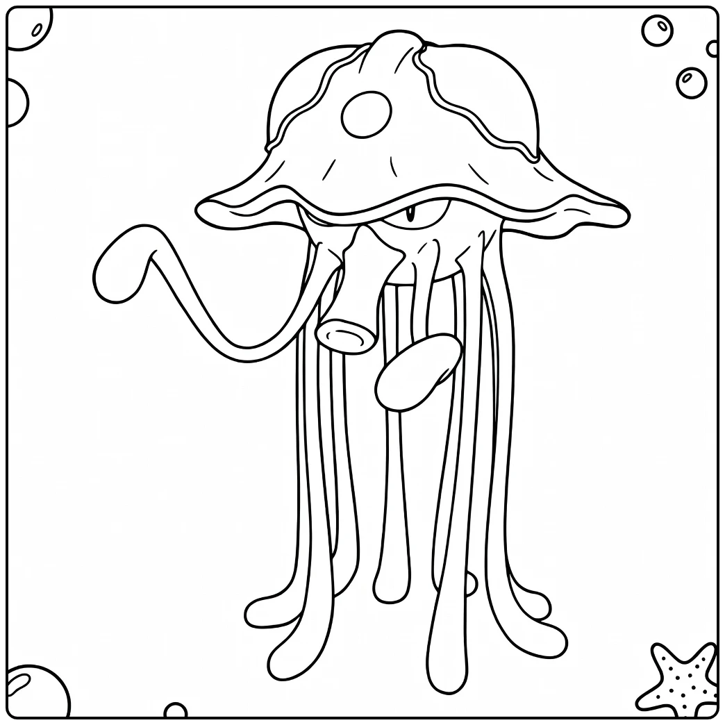 Toedscruel Pokemon Underwater coloring page