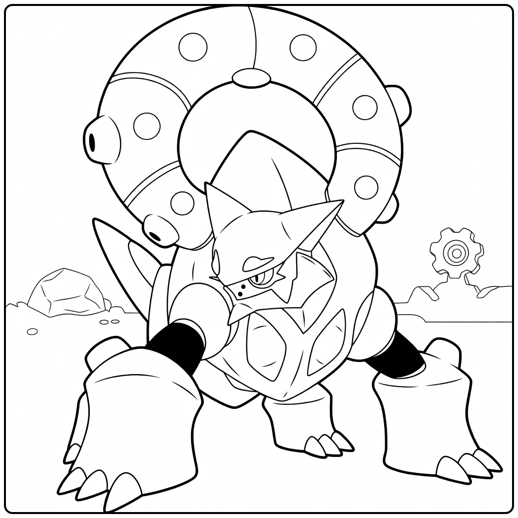 Volcanion Pokemon Fire Tough Aanvalshouding coloring page