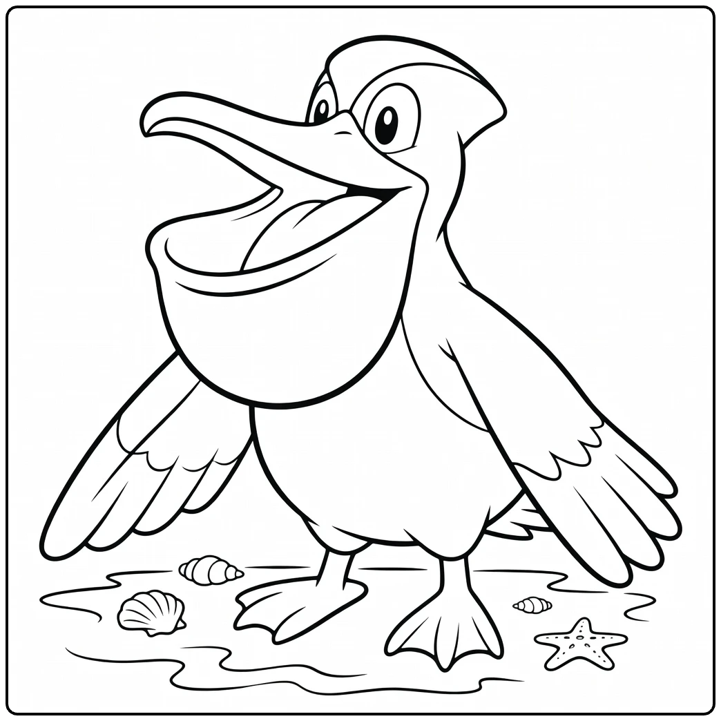 Cheerful Pelipper Water Pokemon coloring page