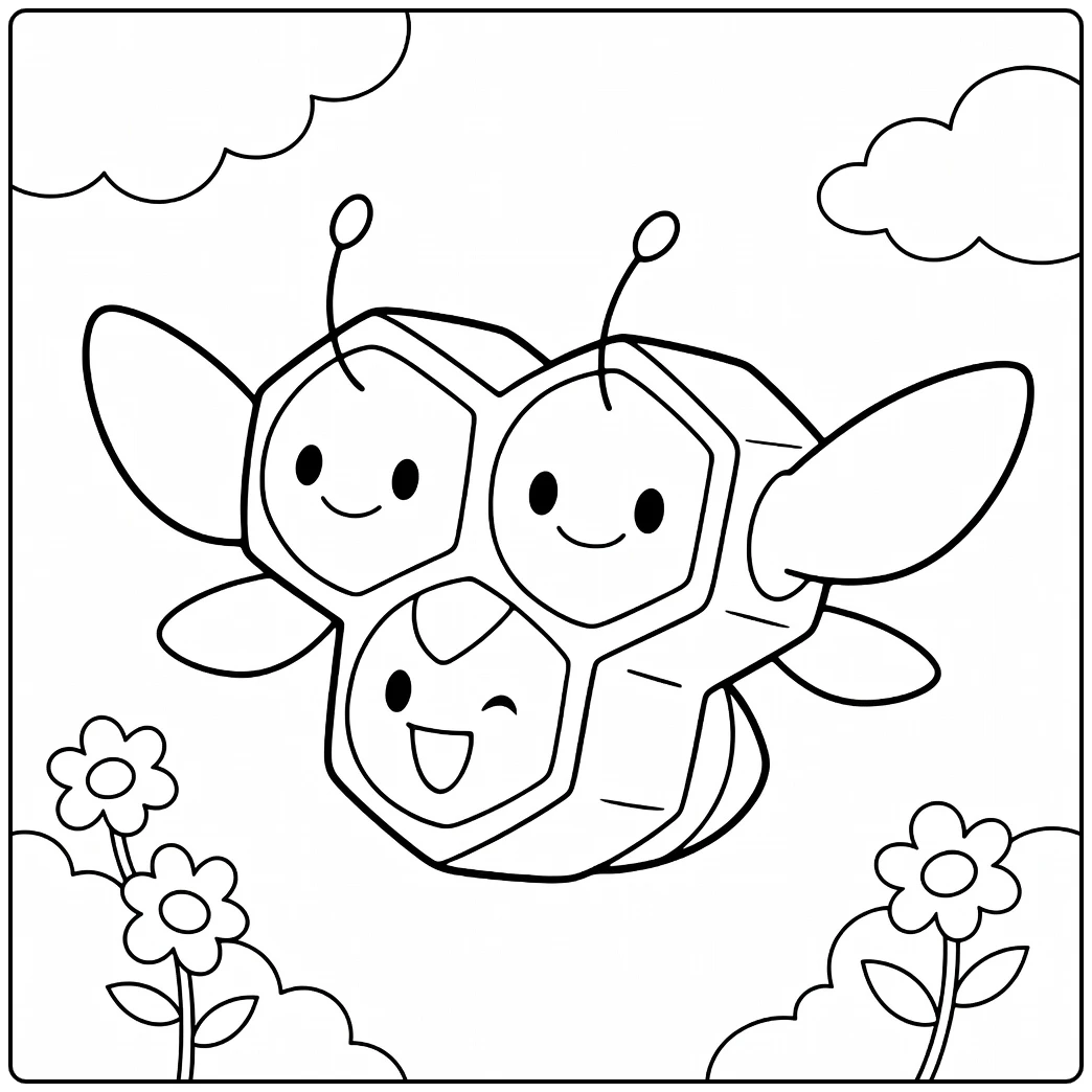 Pokemon Combee coloring page