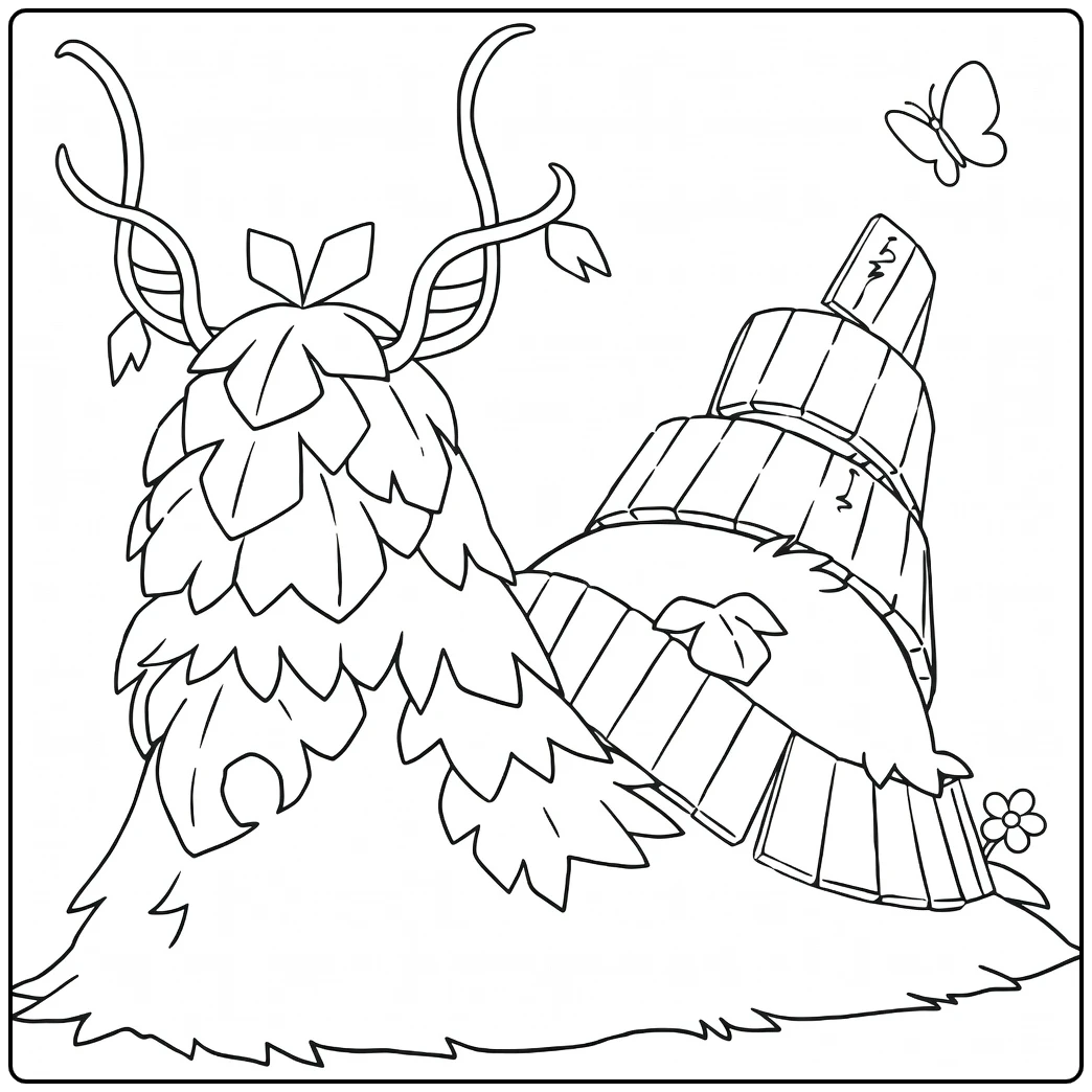 Wo Chien Funny Snail with Pisa Tower coloring page