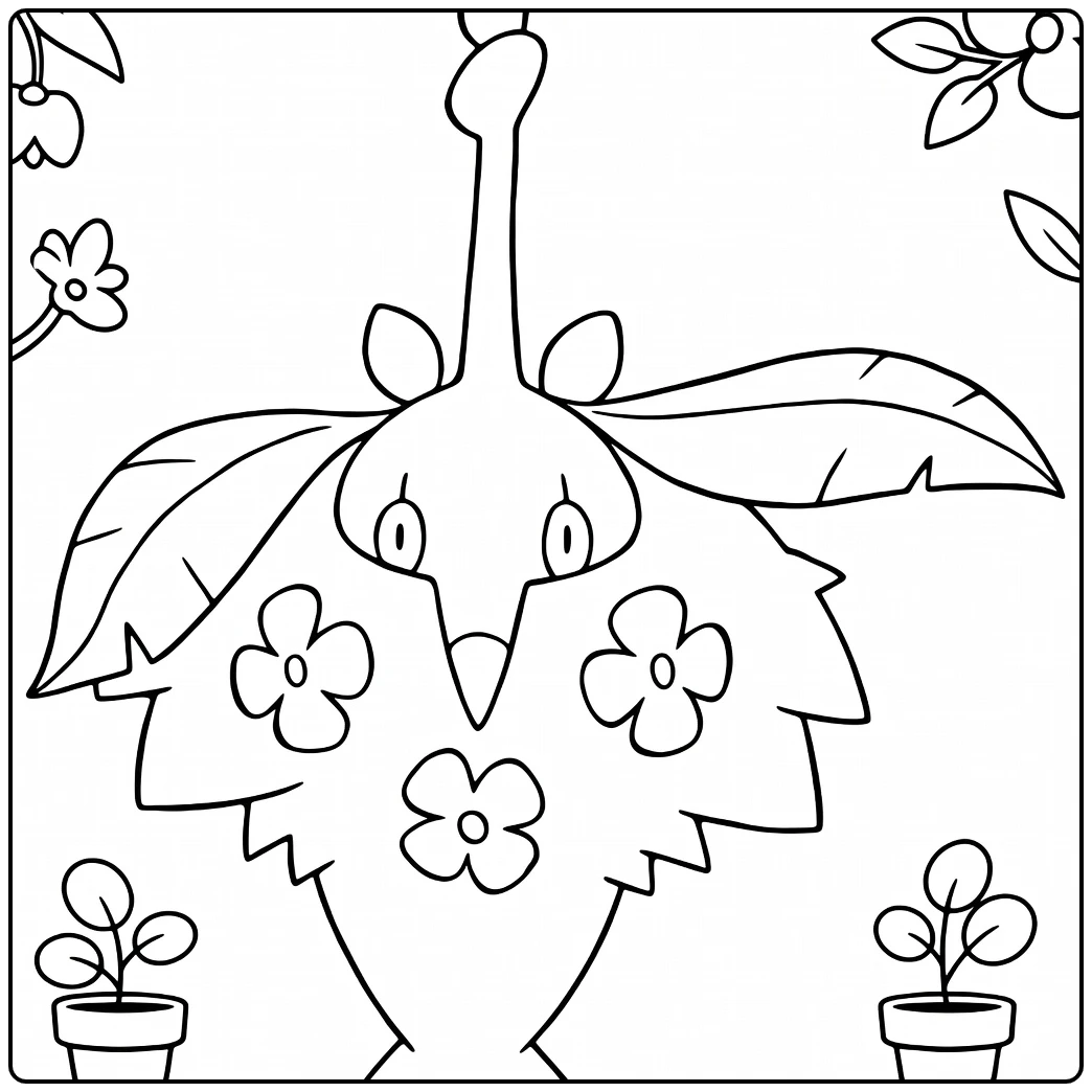 Wormadam Plant Cloak for Kids Color coloring page