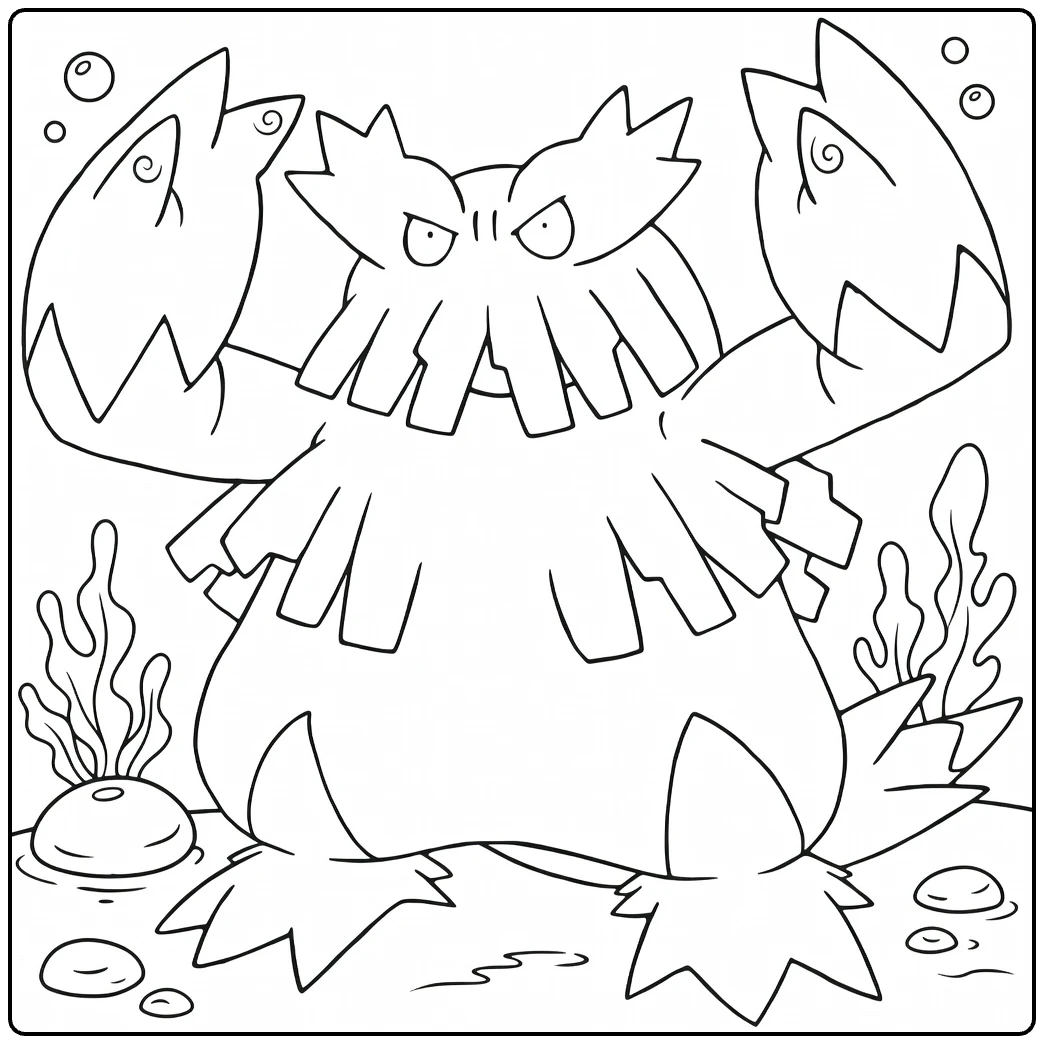 Abomasnow for Kids Underwater Drawing coloring page