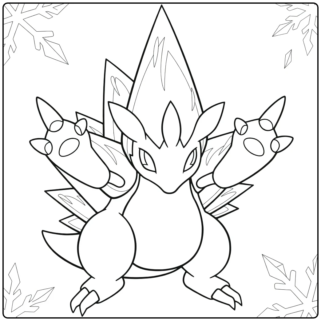 Alolan Sandslash Icy Pokemon for Kids coloring page