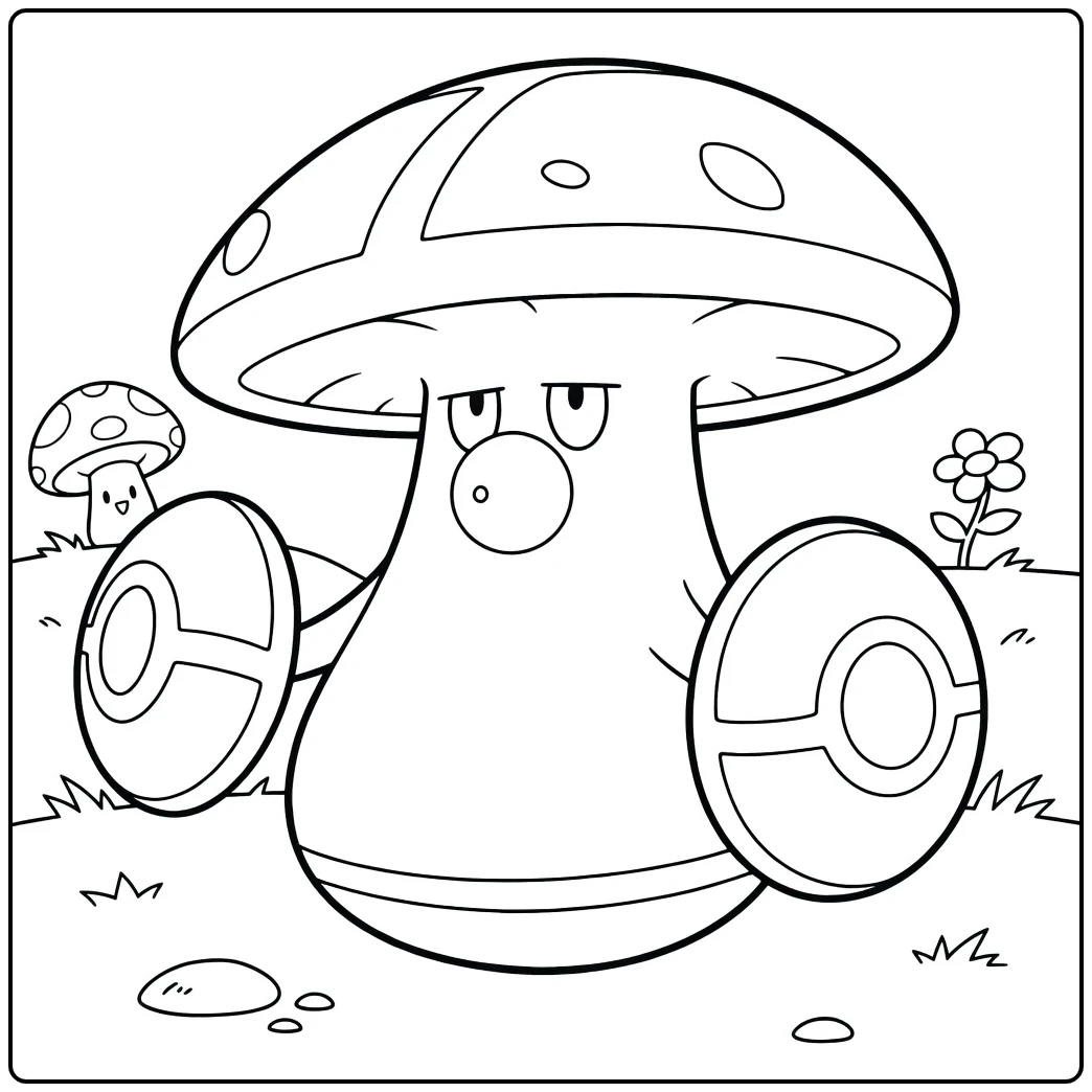 Amoonguss for Pokemon Fans coloring page