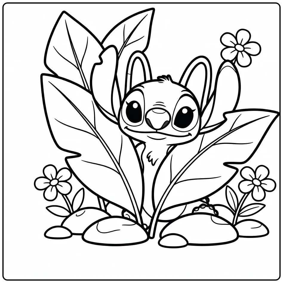 angel Stitch Cute Engel Stitch coloring page