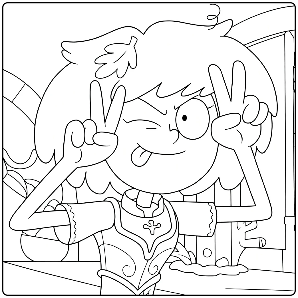 anne boonchuy coloring page funny heldin pose