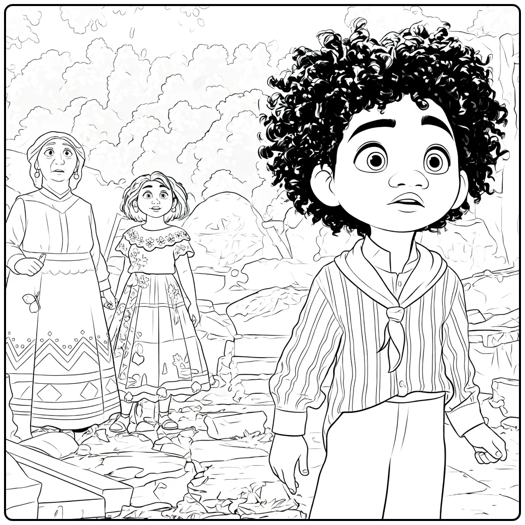 Antonio Madrigal from Encanto Runes coloring page