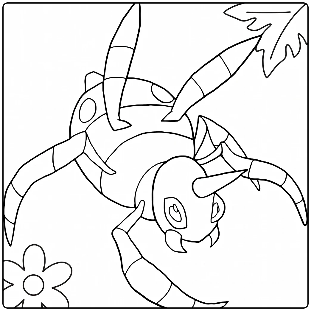 Ariados coloring page