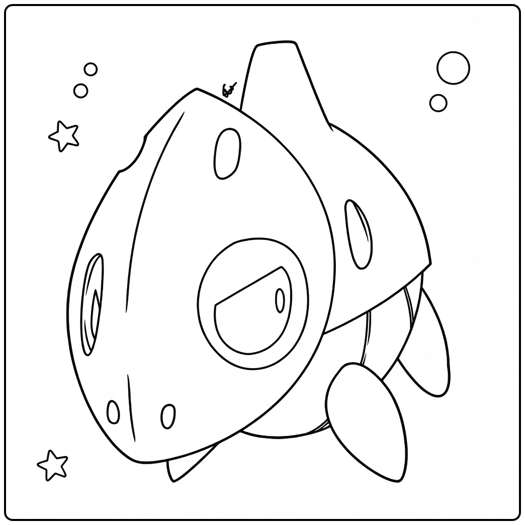 Aron Fun Rocket Fish Underwater Adventure coloring page
