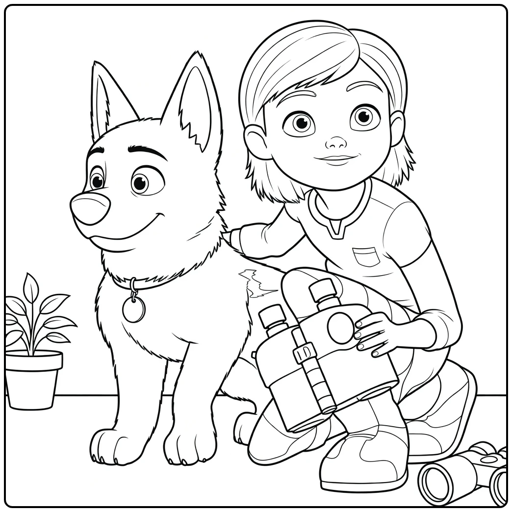 Avontuurlijke Bolt coloring page