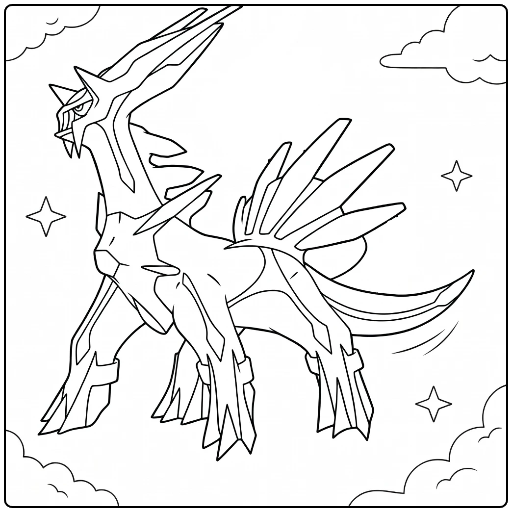 Azelf coloring page