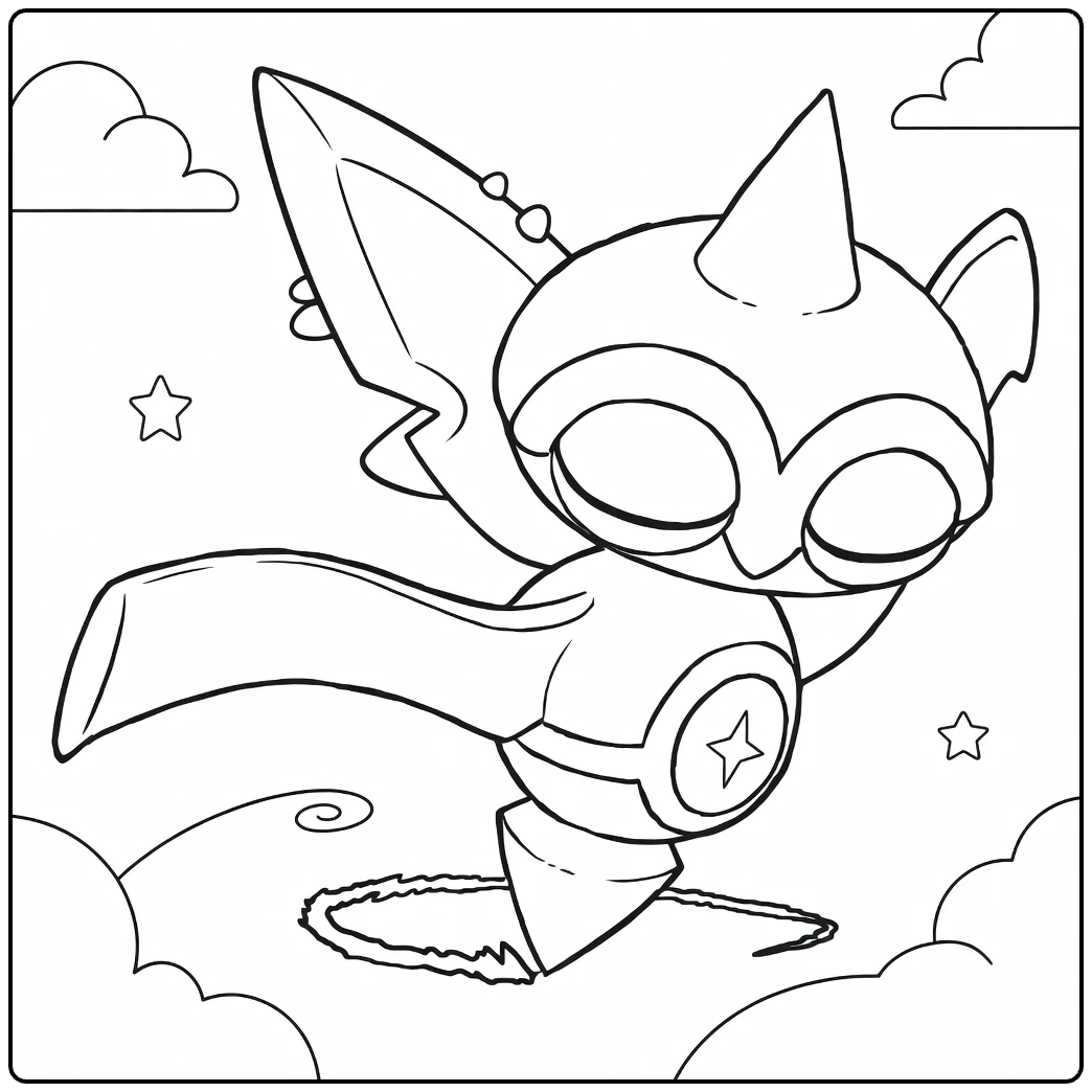 Baltoy Wings and Superhero Cape coloring page