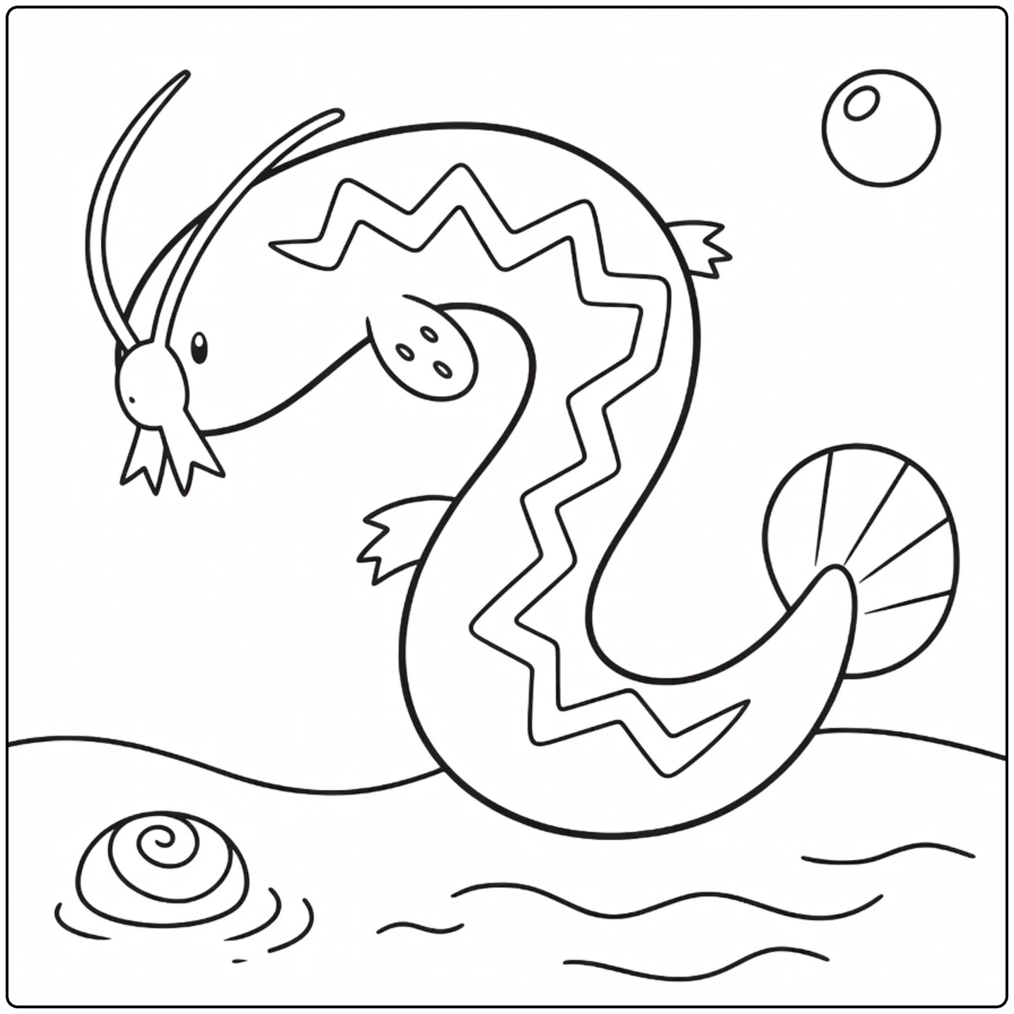 Barboach Fun Swimming Pokemon coloring page