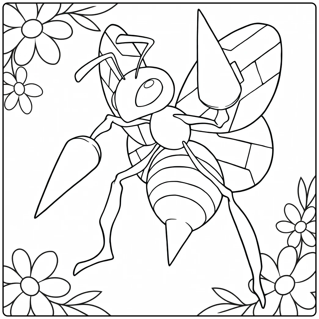 Beedrill coloring page