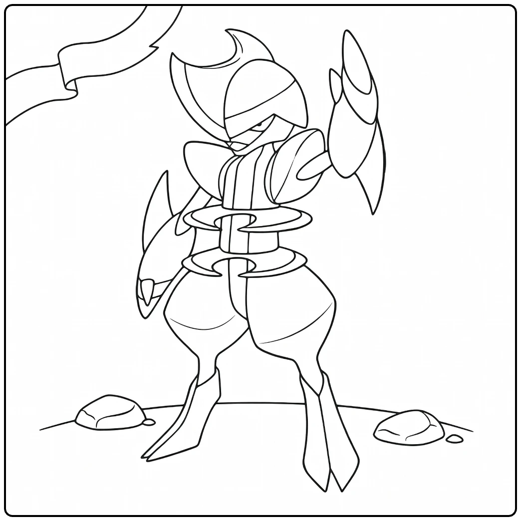 Bisharp for Pokemon Fans coloring page