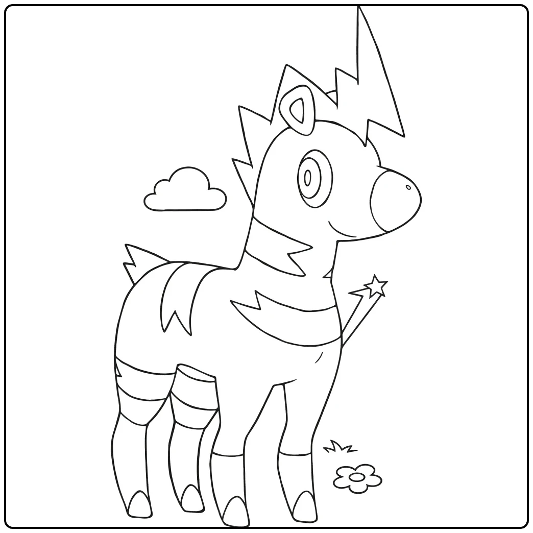 Blitzle Lightning Mane and Ster coloring page