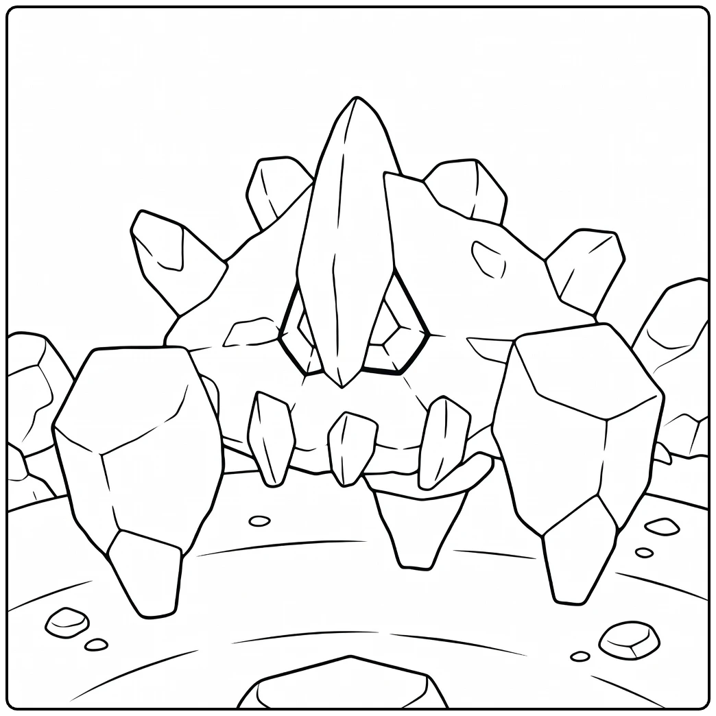 Boldore for Pokemon Fans coloring page