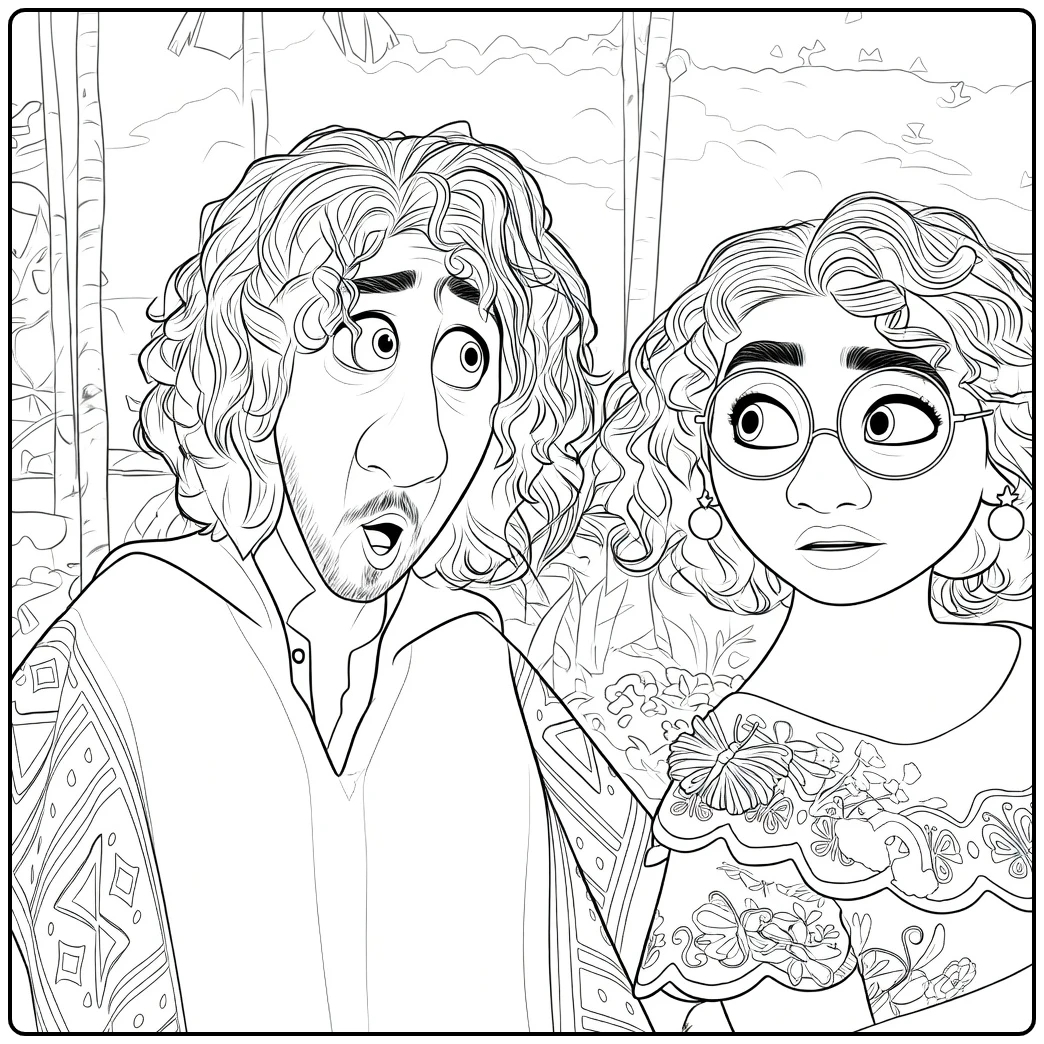 Madrigal Bruno and Sister Julieta coloring page