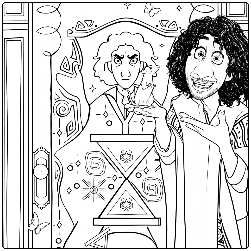 Bruno Madrigal from Encanto with Magic coloring page