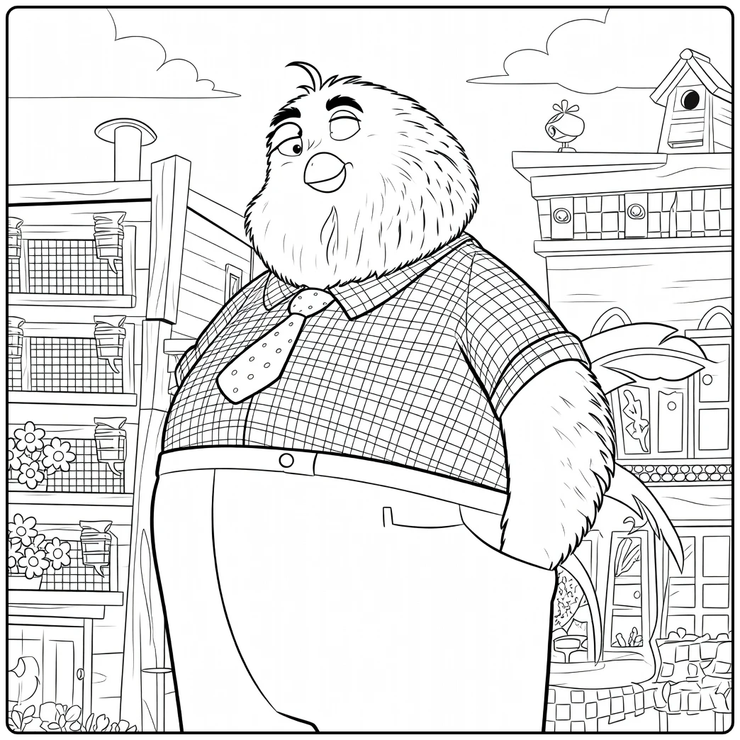 Buck Cluck coloring page