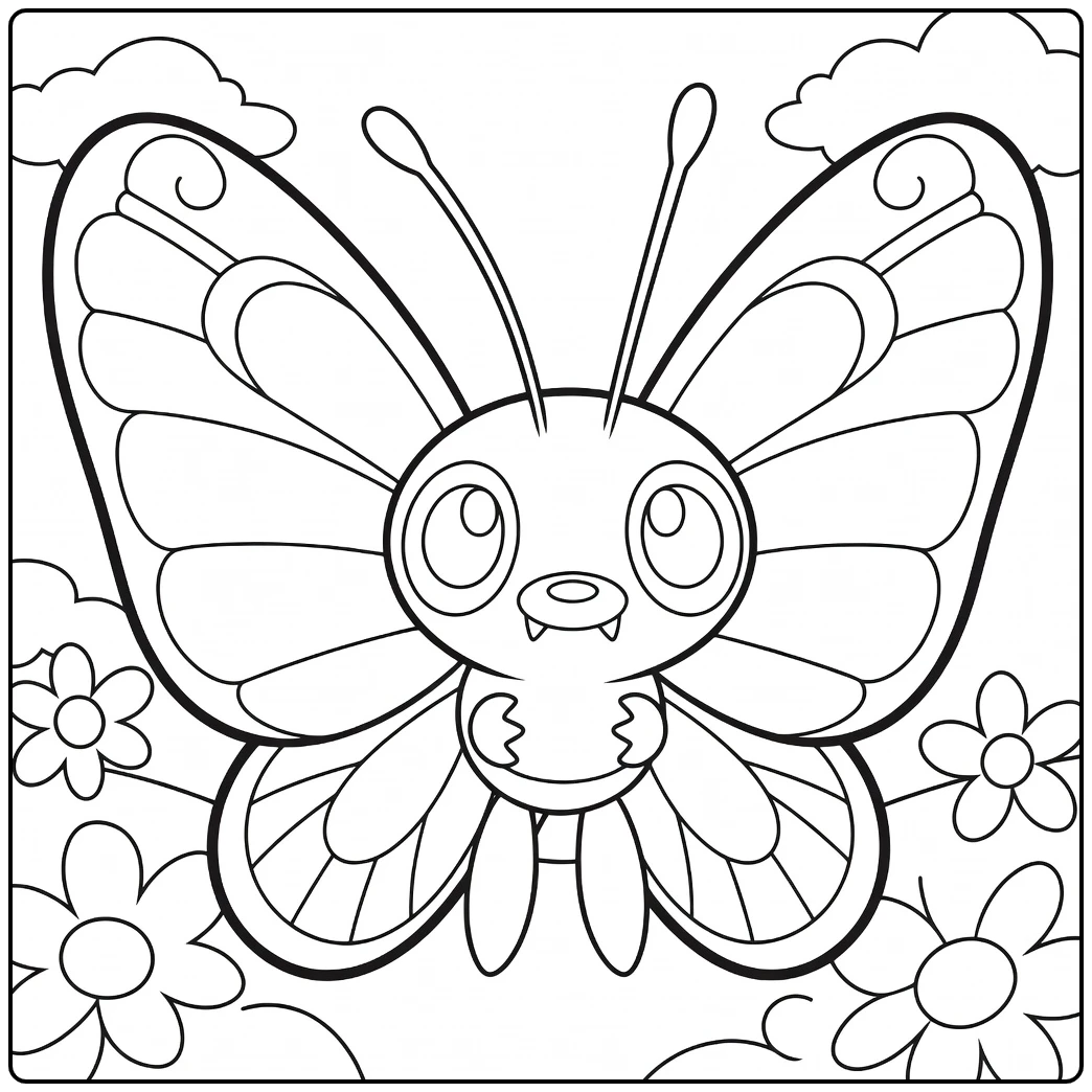 Butterfree for Children coloring page