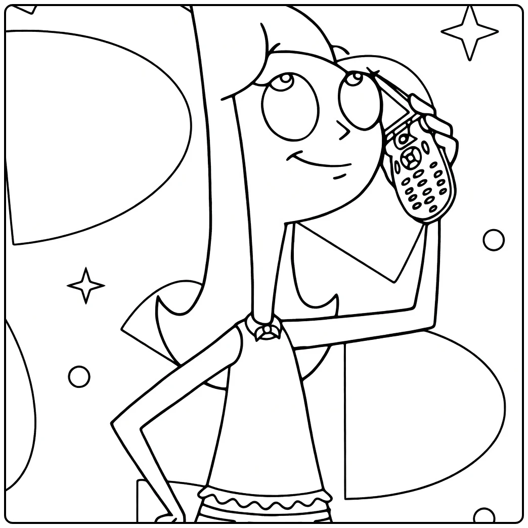 candace Flynn for Creative Color coloring page