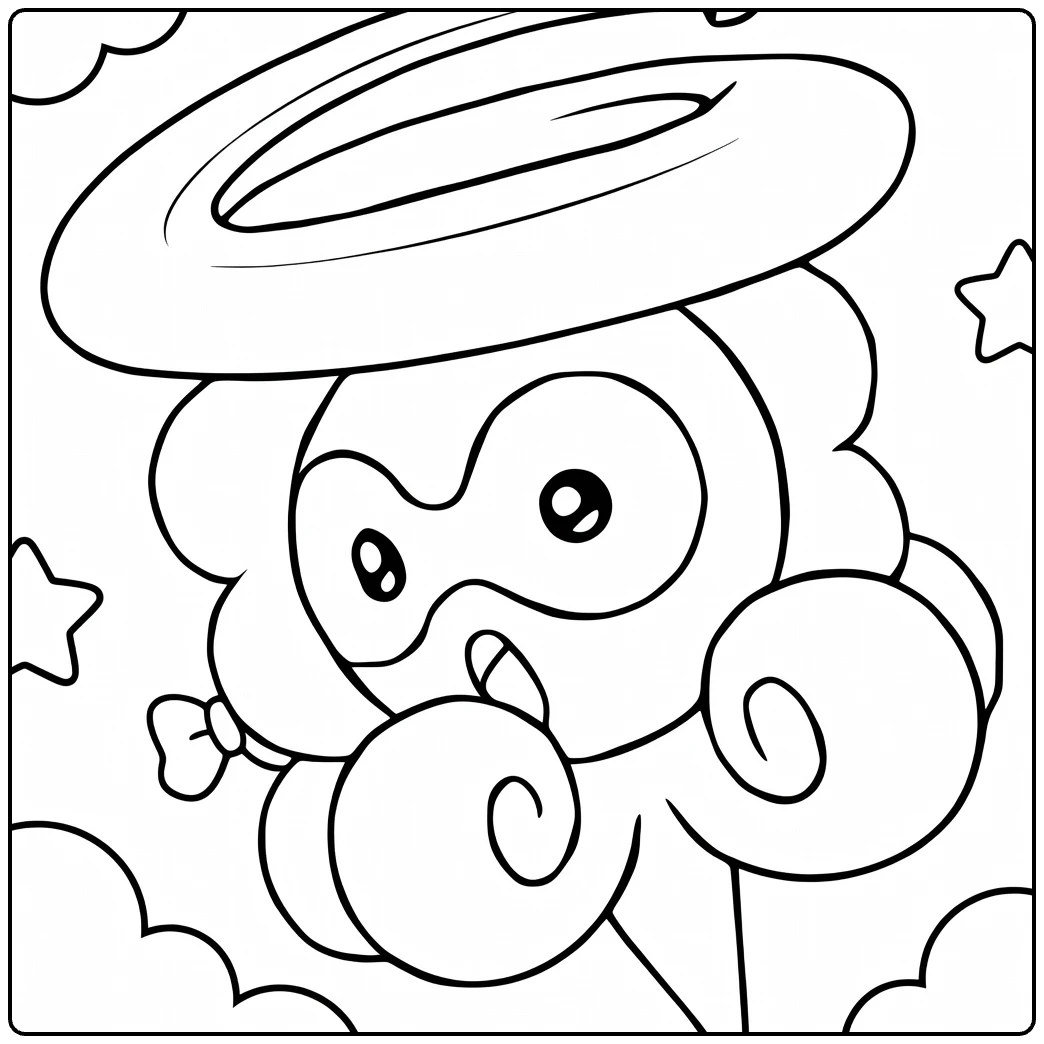 Castform Form Cute and Snowy coloring page