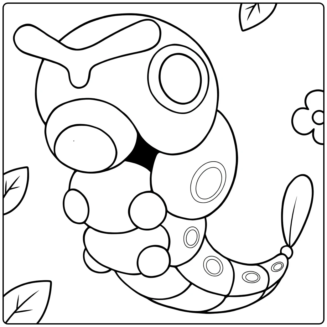 Caterpie coloring page