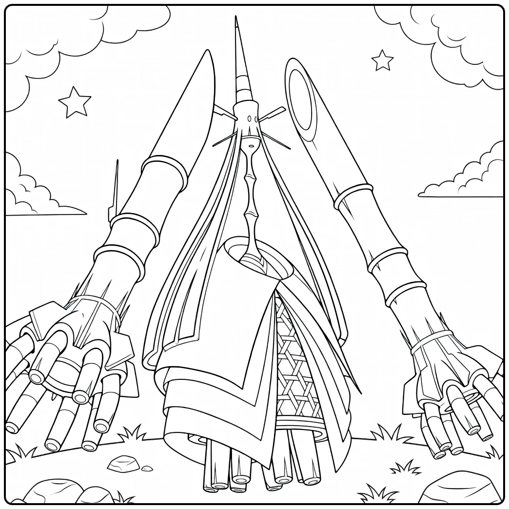 Celesteela Giant Pokemon Ultra Beast coloring page