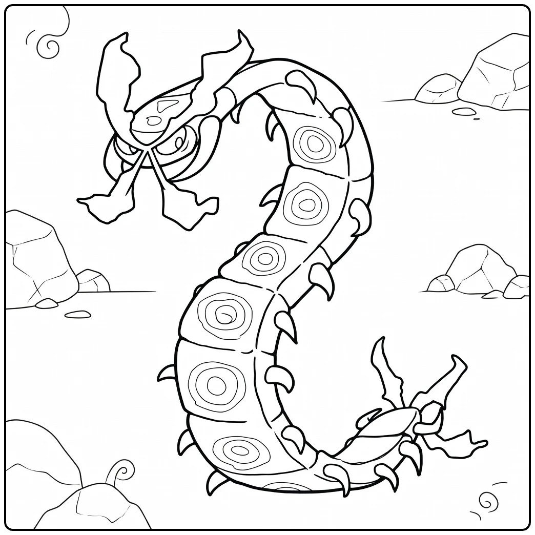 Centiskorch coloring page