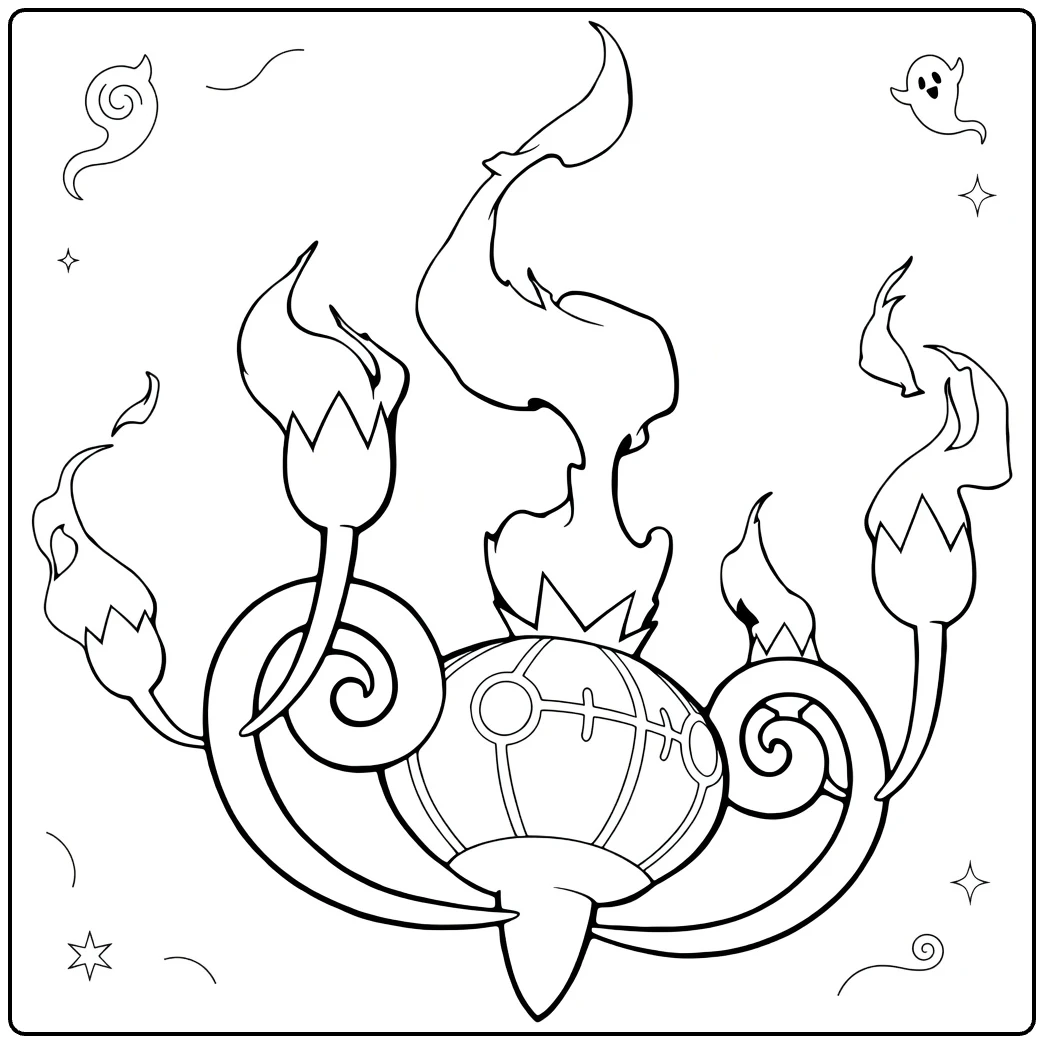 Chandelure for Fans coloring page