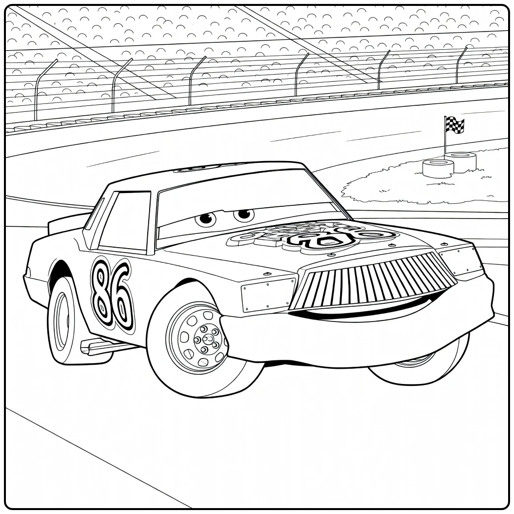 chick Hicks 86 in Racesport coloring page