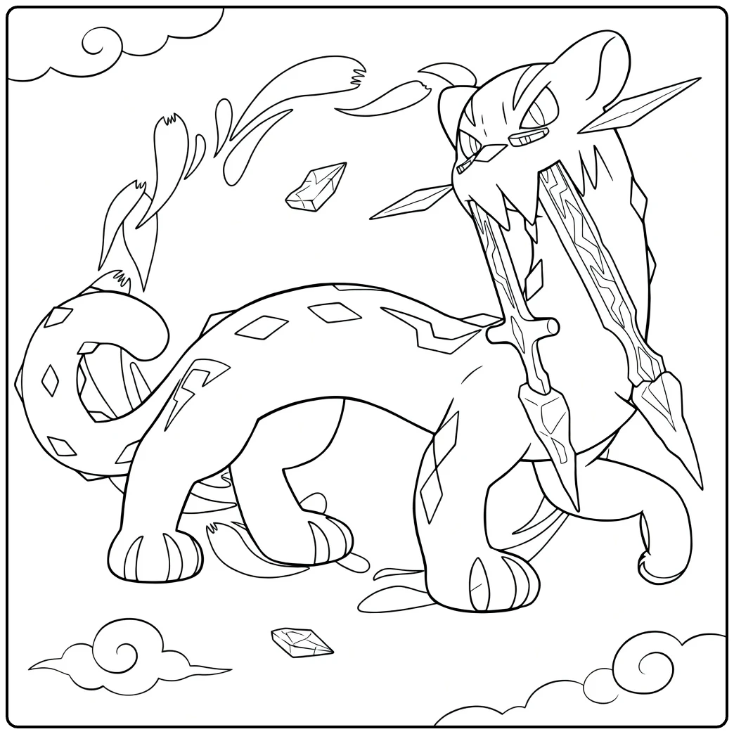 Chien Pao coloring page