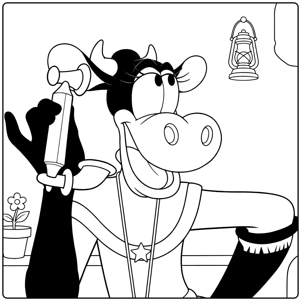 clarabelle Cow Disney Koe with Kleurpotlood coloring page