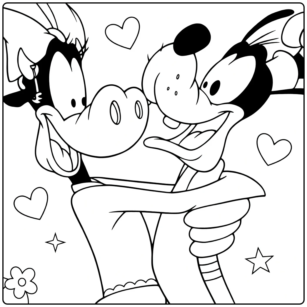 clarabelle Cow Disney Omhelzing coloring page
