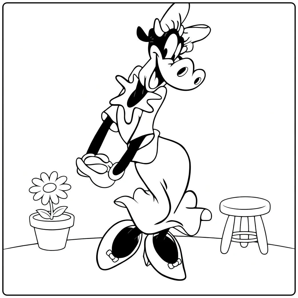 clarabelle Cow Funny Disney Figure coloring page