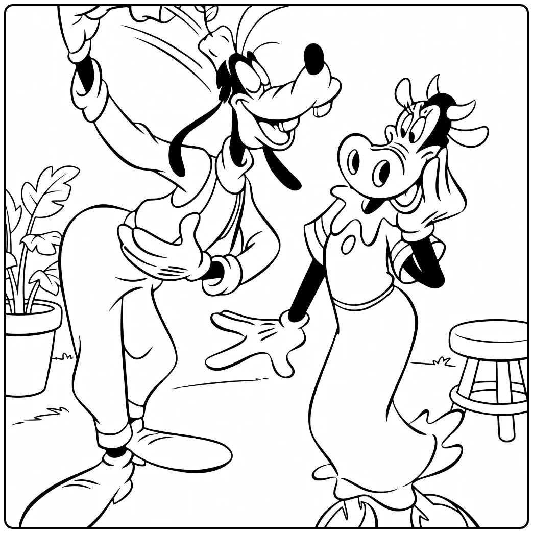 printable Clarabelle Cow coloring page