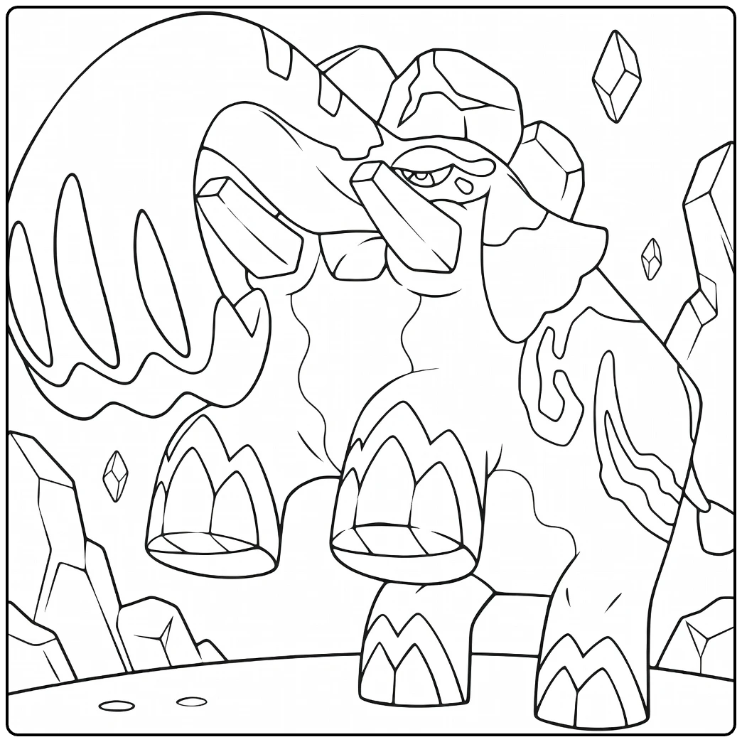 Copperajah Mighty Rock Elephant coloring page