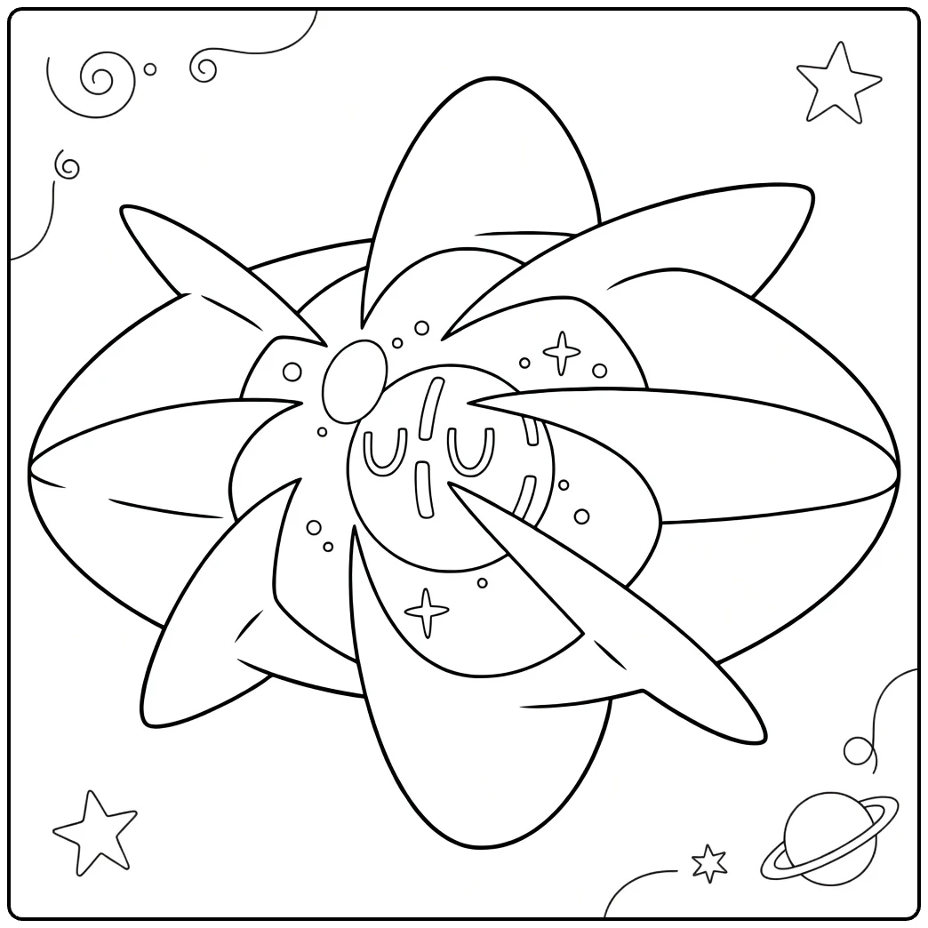 Cosmog coloring page