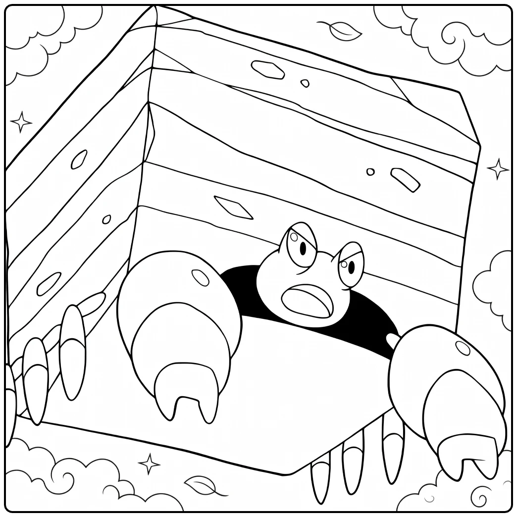 Crustle Claws and Shell coloring page