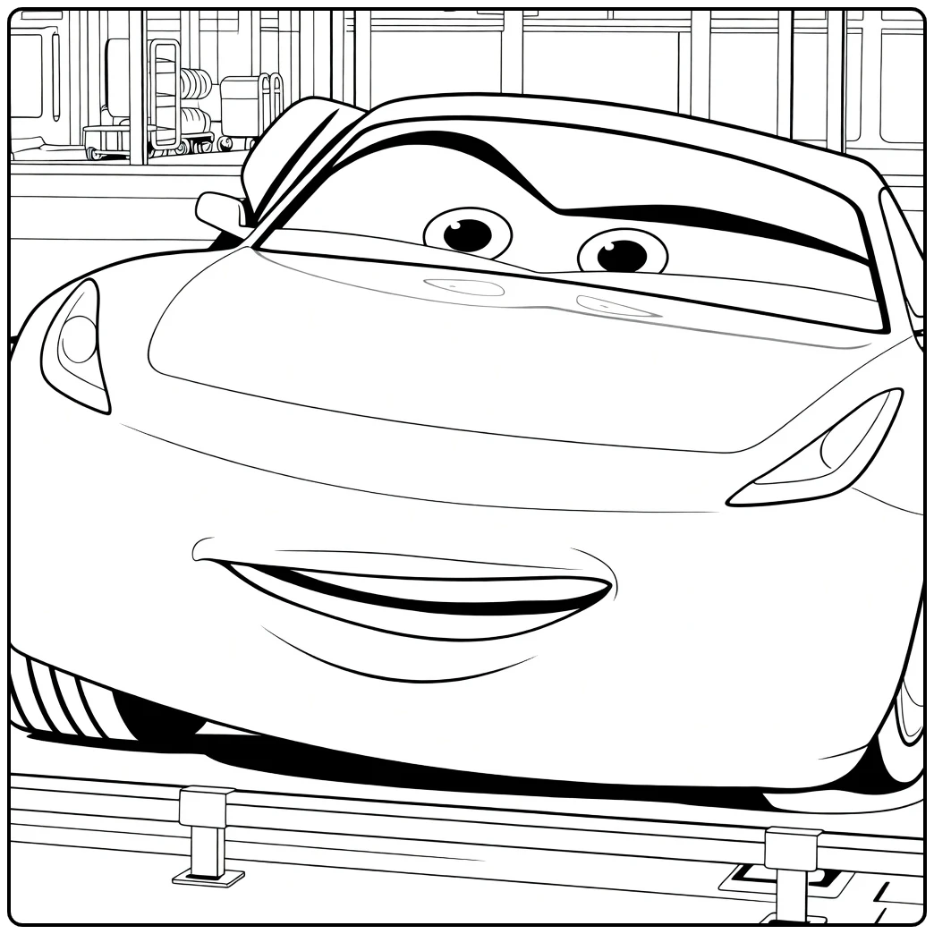 cruz Ramirez Cars 3 Garage Scne coloring page