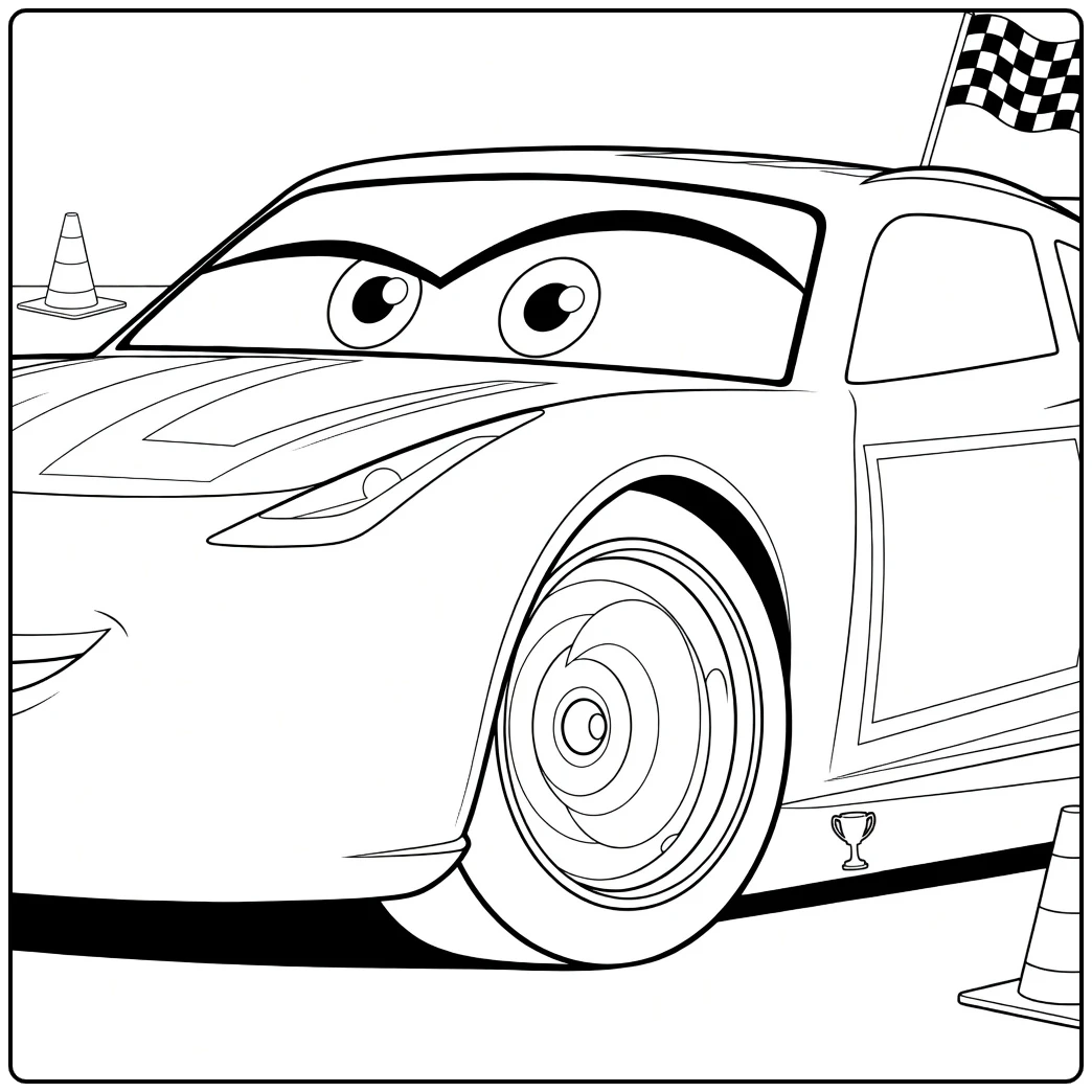 cruz Ramirez in Spannende Raceactie coloring page
