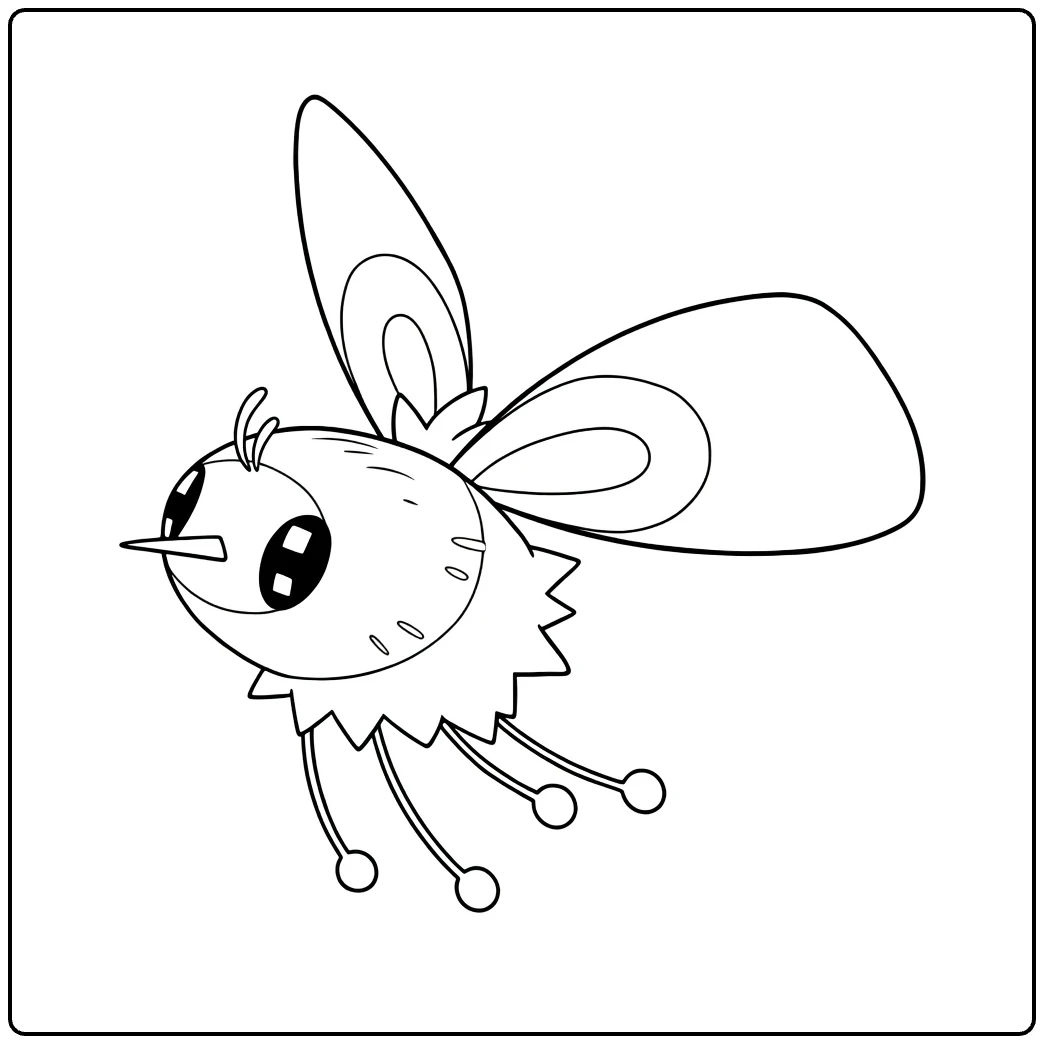 Cutiefly Fun Flying Pokemon coloring page