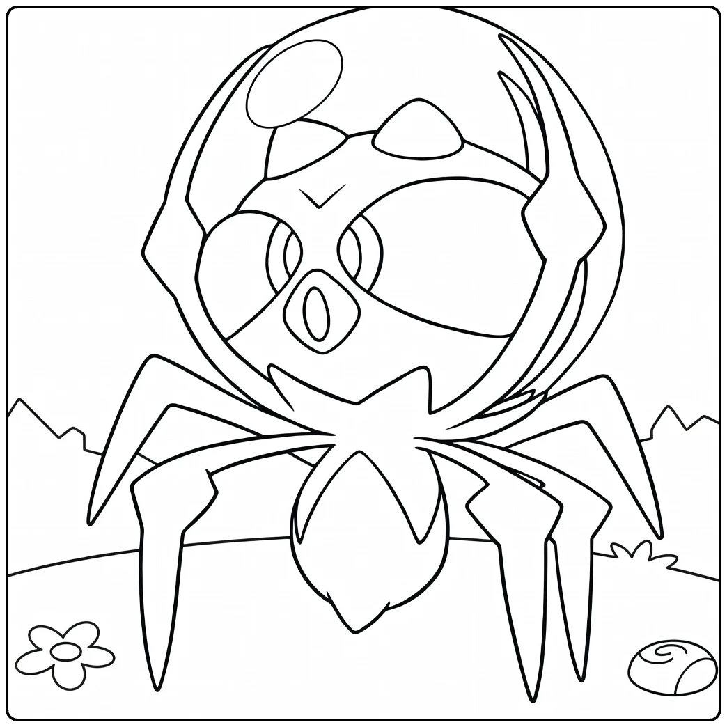 Dewpider coloring page