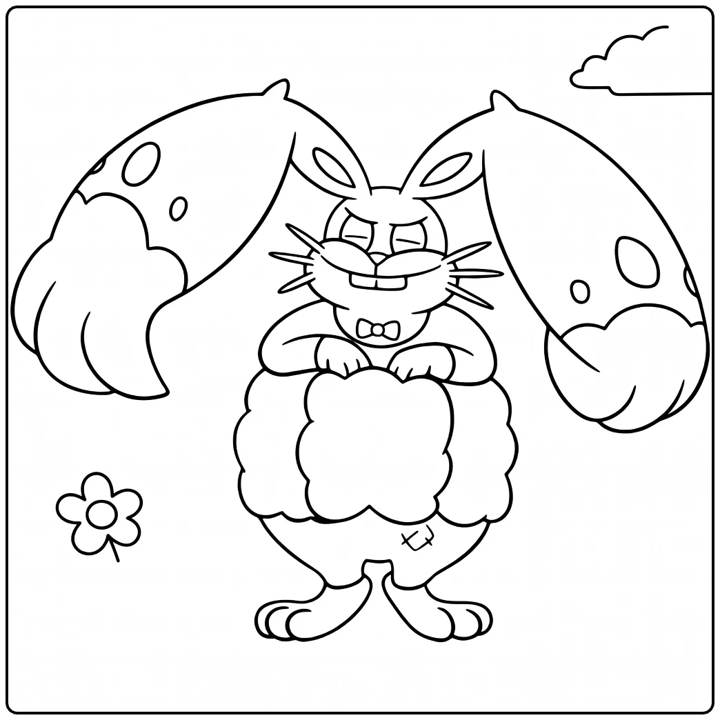 diggersby coloring page with big oren and pluizig bolletje