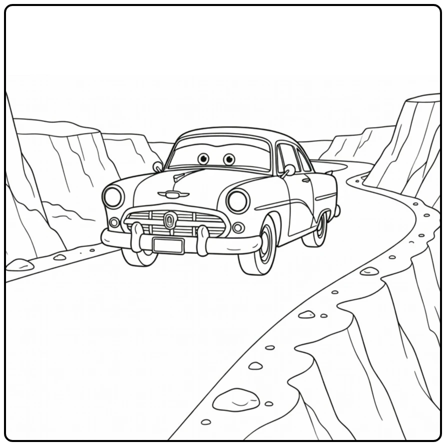 doc Hudson Edge Van Canyonweg coloring page
